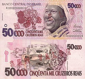 50.000 Mil Cruzeiros Reais Baiana "MODELO" C-240m - (Réplica)
