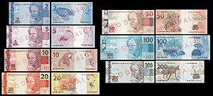 Cédulas da Segunda Família do Real "MODELO" - (REPRODUÇÃO)