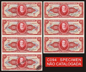 100 Cruzeiros - C094, C094m, C094s, C095, C095m, C096, C096m - (R É P L I C A S)