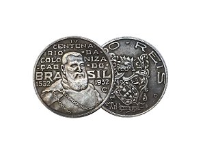 Moeda 2000 Réis 1932 4° Centenário da Colonização Brasil - RÉPLICA