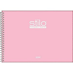 Caderno Desenho Capa Dura 80fls - JANDAIA - STILO ROSA - Espiral - UN
