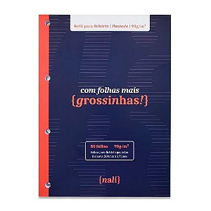 Refil para fichário A4 - {Nali} - Pautado com folhas mais {grossinhas!}
