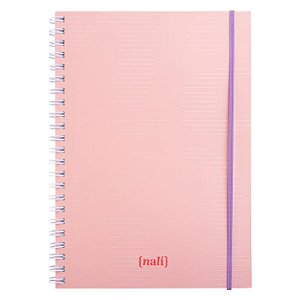 Caderno A4 - {Nali} - Folhas Reposicionáveis e Linhas Brancas