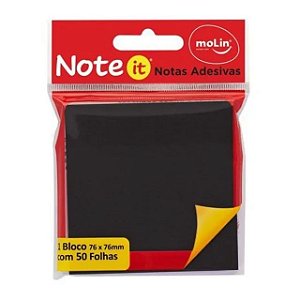 Bloco de Notas Adesivas - Molin - Black 76x76mm 50fls