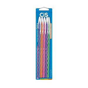 Caneta Esferográfica - CIS - Spiro 5 Cores 0.7mm