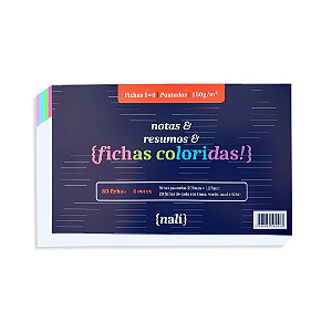Fichas Coloridas - {Nali} - 5x8 Pautada
