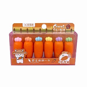 Kit Mini Marca Texto - Carrot - Cenourinha 6 Cores