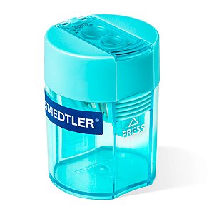 Apontador - Staedtler - Duplo com Depósito Azul Claro