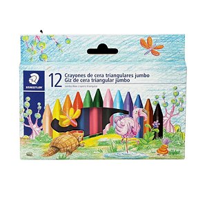 Giz de Cera - Staedtler - Triangular Jumbo  12 Cores
