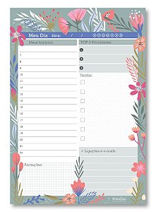 Bloco Tarefas do Dia - Fina Ideia - Primavera