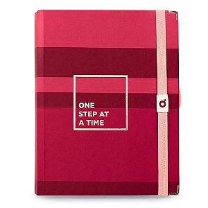 Planner Premium System Flex Maxi - Ótima - Coleção Viva Magenta Listras
