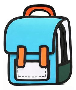 Mochila Be Bold - Newpen - Cartoon 2D Azul