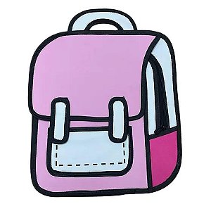 Mochila Be Bold - Newpen - Cartoon 2D Rosa