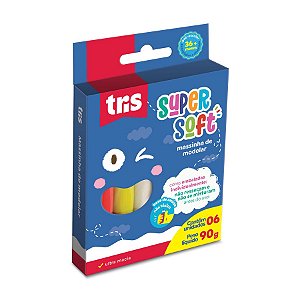 Massa de Modelar - TRiS - SuperSoft 6 Cores