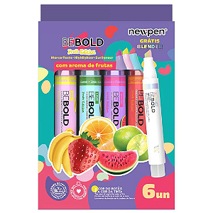 Kit Marca Texto Be Bold - Newpen - 5 Cores Perfumadas + Blender Fruit Edition