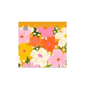Bloco com caneta -  Lubi - Floral Amarelo