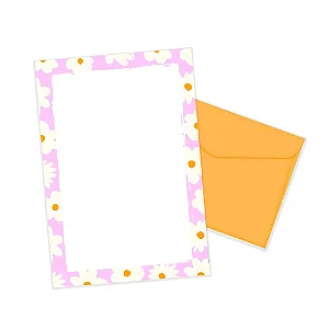 Conjunto de Papel de Carta com Caixa - Lubi - Jojo Floral