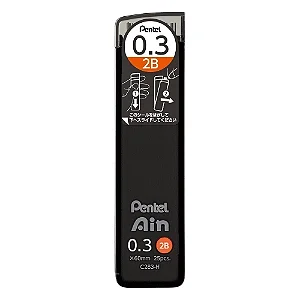 Mina Grafite - Pentel - Ain 0.3 mm 2B