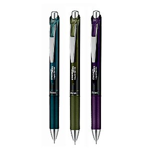 Kit 3 Caneta Gel - Pentel - Energel Black Colors Collections