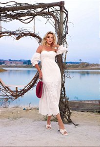 Vestido de Lese Bordado Longuete Lollipop