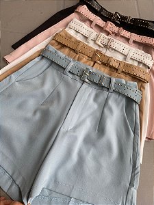 Short Feminino Alfaiataria Marant Verão com Cinto