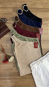 Blusa Malha Canelada Ribana Fivela Organica