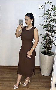 Vestido Midi Malha Moletinho Confortavel Sensual e Confortável
