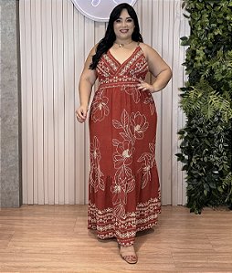 Vestido Longo Plus Alça