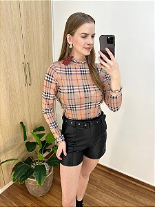 Short Courino Cinto Encapado Moderno Confortável