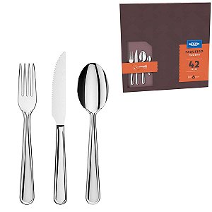 Faqueiro Brinox Aço Inox Modena 42 Peças Com Estojo Gift Box