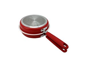 Frigideira Dupla Hercules Revestimento Ceramico Antiaderente Vermelha 1,2L