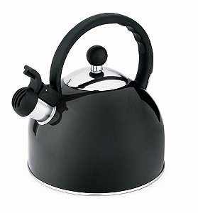 Chaleira Hercules Inox Com Apito Fixo 1,75 Litros Preto