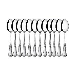 Kit 12 Colheres de Mesa Hercules Classique Aço Inox 493-001P