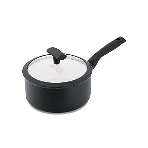 Panela Hercules Redonda Antiaderente Ceramica Indução Preta 18x8cm 1,75L