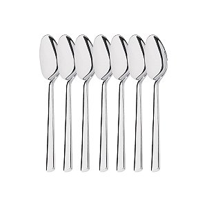 Kit 6 Colheres de Mesa Hercules Mykonos Aço Inox 4000-001