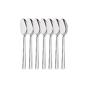Kit 6 Colheres de Sobremesa Hercules Mykonos Aço Inox 4000-004
