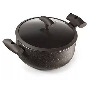 Caçarola Hercules Redonda Antiaderente Ceramica Indução Marrom 20x9 2,5L