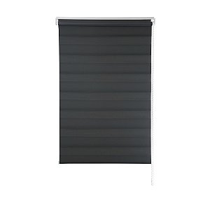 Persiana Zebra Rolo Dupla 140X160 Preta