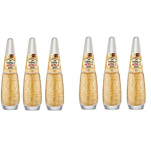 Kit 6 Esmaltes Glitter Flocado Impala Netflix Maratonando Aclamado Pela Crítica