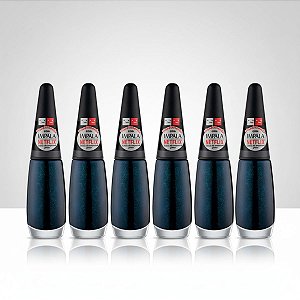 Kit 6 Esmaltes Impala Glitter Flocado Impala Netflix Maratonando Cheio de Suspense