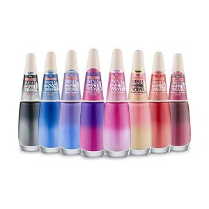Kit 8 Esmaltes Impala Imprevisivel Duo Color Unhas