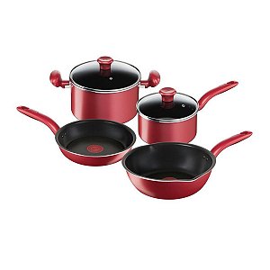 Jogo de Panelas Tefal Revestimento Titanium Indução 4 Peças Antiaderente