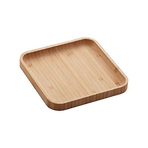 Bandeja de Bambu Square Lyor 17cm x 17cm x 1,5cm