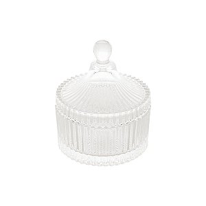 Potiche de Cristal Lyor com Tampa Carrossel 6,5cm x 9cm