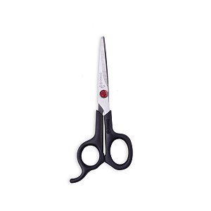 Tesoura de Cabelo Mundial Aço Inox Fio Laser Ponto Vermelho 5 Polegadas