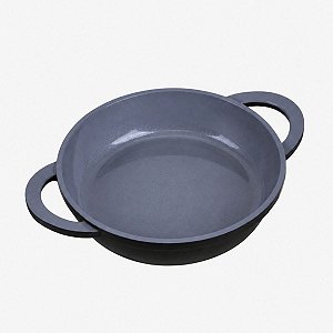 Assadeira Hercules Redonda Preta Antiaderente Ceramico 20X4cm 1L