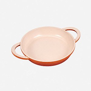 Assadeira Hercules Redonda Laranja Antiaderente Ceramico 20X4cm 1L
