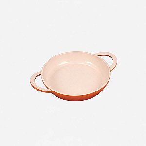 Assadeira Hercules Redonda Laranja Antiaderente Ceramico 16X4cm 0,7L