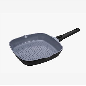 Frigideira Grill Hercules Revestimento Ceramico Indução Preto 3L 28x6CM
