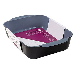 Assadeira Trevessa Hercules Retangular Preto Antiaderente Ceramico 40X26cm 7L